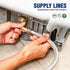 CNCT28772-OM Connector - Dishwasher Supply Line with Swivel Elbow, Braided Stainless Steel, 72 Inch
