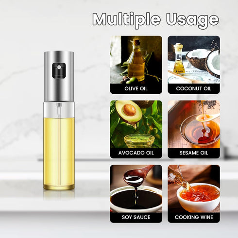 2Pack Nozzle 100ml Daily Treasures Upgraded Precise Olive Oil Glass Bottle with Oil Brush Bottle, Silicone Funnel