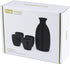 True Moga Sake Set, Japanese Style Pitcher and Tumbler Set for Sake, Four 3.5 oz Cups and One 8 oz Carafe, Fire Glazed
