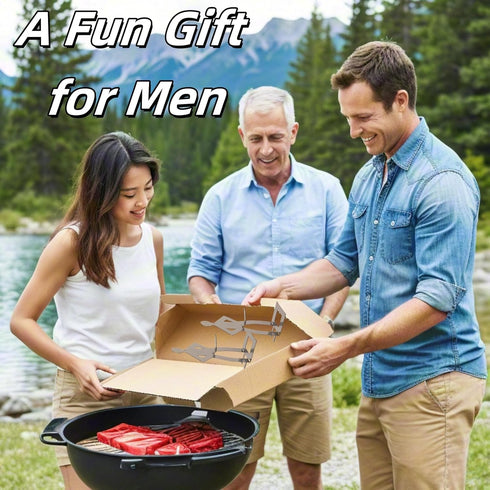 natalieenati 4 PCS Funny BBQ Stand Man Hot Dog Holder-Reusable Stainless Steel Hotdog and Sausage Stand-Portable Hot