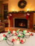 Hobbynors 15.5ft 15 Vintage Christmas Bubble Lights - Strand with Nostalgic Bubbling Candles, Warm White Glow & Green
