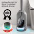 HAMITOR Toilet Bowl Brush Holder Set: Bathroom Deep Cleaning Scrubber with Curved Bristle for Dead Corner Cleaning