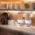 Cereal Dispenser Countertop 2 Pack with Bowls, 5.5 QT Dry Food Dispenser Snack Organizer Containers for Kitchen
