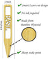Vyperion 6" 1" Bamboo Plant Labels | Laser Cut x Weatherproof Plant Markers, Outdoor Plant Markers, Herb Garden Signs