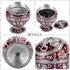 Vintage Windproof Ashtray with Lid, Metal Ball Cigarette Tabletop Ashtray in Wine Red Globe Fly Dragon Shape