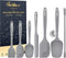 Walfos 7pcs Silicone Spatula Set - 600? Heat Resistant Scraper Spatulas with Stainless Steel Core, Gray