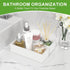 Utensil Organizer Silverware Drawer Organizer, Set of 2 Stackable Bamboo Storage Box Tray for Kitchen Gadgets
