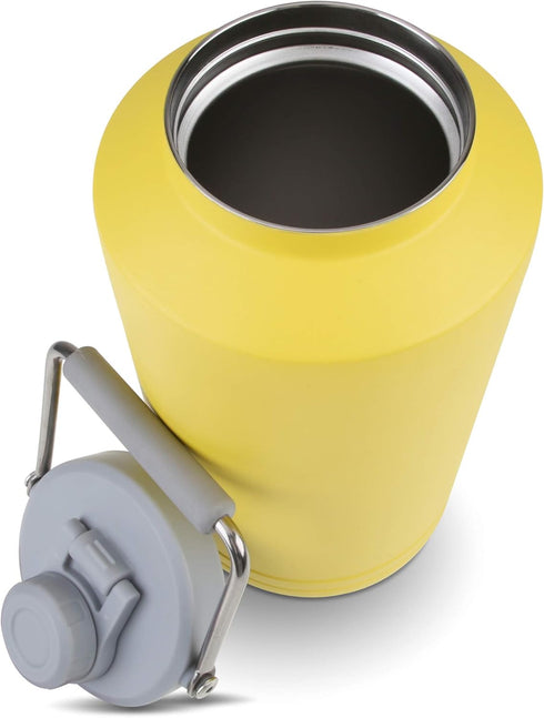 TAHOE TRAILS 1 Gallon Vacuum Insulated Water Bottle, Stainless Steel Double Walled Jug, Yellow