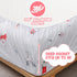 Set Sets 4 Yibeizi Kids Christmas Sheets Full Size, Light Grey Bear Snowmen Printed Sheet for Boys Girls, Cute