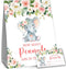 Yuzioey Pink Elephant Baby Shower Game, Guess How Many Peanuts, 50 Cards and Matching Sign