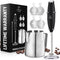 Zulay Kitchen Milk Frother Set, Latte Art Coffee Kit with Handheld Frother, Stainless Steel Pitcher & Coffee Art