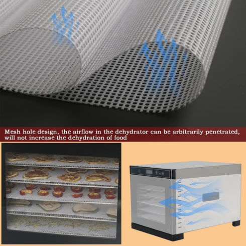 10 Pcs Silicone Dehydrator Sheets - 14x14 in for Food Dehydrator & Freeze Dryer
