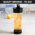 Primula Press and Go Iced Tea Maker - Travel Tumbler, Infuser Bottle, 16-Ounce, Black, Dishwasher Safe