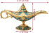 LAUYOO Classic Aladdin Magic Genie Lamp, Metal Carved Arabian Props for Home Tabletop Decoration, Size 7 x 20.7 x 11.3CM