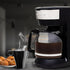 OVENTE 12-Cup Drip Coffee Maker with Borosilicate Glass Carafe, One-Touch Operation, Anti-Drip System, Black CM412B