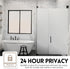 KESPEN Frosted Window Privacy Film, White Matte Heat Control UV Sun Blocking Static Cling Decals for Bathroom Home