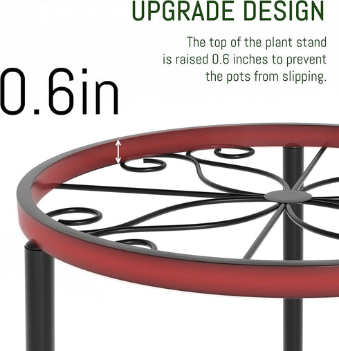 5-Pack (5 Pack Linpla Decent Metal Plant Stands, Heavy Duty Flower Pot Stands for Multiple Plant, Anti-Rust Iron Plant