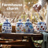 Style,10oz ZOOBEE Ceramic Honey Pots with Dipper and Lid Farmhouse Honey Jar with Dipper,Handpainted Honey Jars