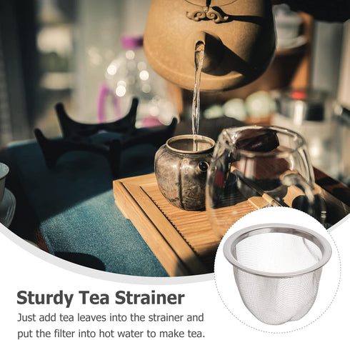 Luxshiny 8Pcs Stainless Steel Tea Strainer Insert, Metal Mesh Infuser for Loose Tea Leaves, Replacement for Teapot