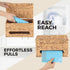 1330 Trash Bag Holder with Scalloped Lid Gallon Bags Roll Holder Wall Mount Water Hyacinth Garbage Bag Dispenser