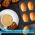 2 Pack Madeleine Pan, Heavy Duty Nonstick 12-Cavity Spherical Scallop Bakeware for Oven Baking