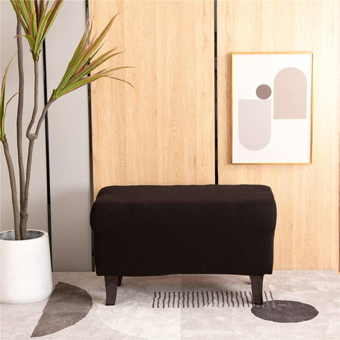 Cornasee Stretch Ottoman Cover Rectangle,Footstool Slipcover Storage Stool Furniture Protector Modern Style