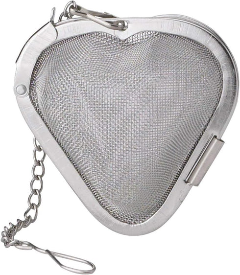 HIC Heart Shaped Loose Tea Leaf Strainer and Herbal Infuser: 18/8 Stainless Steel, 2.5-Inch Mesh Tea Ball