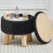 Small Foot Stool Ottoman with Storage, Soft Faux Fur Ottoman Foot Rest