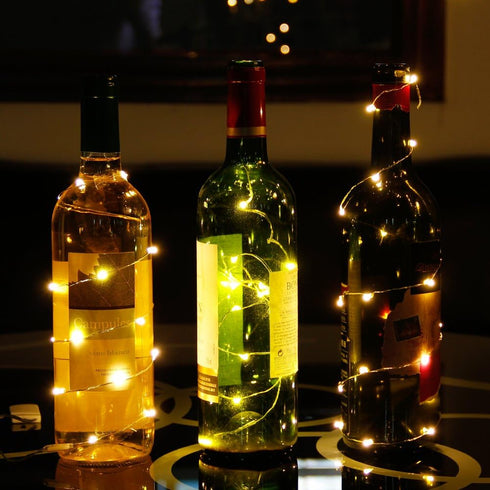 CYLAPEX 6 Pack 7ft 20 Warm White Fairy Lights String Battery Operated Fairy Lights Firefly Lights LED Starry String