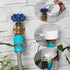 TEMEILI Metal Outdoor Faucet Lock Prevents Water Theft, Fits Garden Spigot & Hose Bib (White with Key)