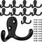 IBosins 10 Pack Heavy Duty Double Prong Coat Hooks, Wall Mounted with 20 Screws, Utility Hooks for Coat, Scarf, Bag,