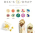 Bee's Wrap Vegan Beeswax Wraps - Organic Meadow Magic Sandwich Wrap, Reusable Bread Bags Made in USA, Eco-Friendly