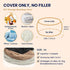 5FT, Bean Bag Cover (No Filler), Faux Fur Beanbag Chairs Covers Only, Stuffed Animal Storage Bean Bag, Big Giant