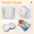 40 Pack 4oz CycleMore Clear Mason Jars With One Piece Silver Lids, Mini Glass Canisters, Spice Bottles, Canning Jars