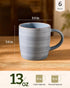 Set 6, 13 oz Set famiware Coffee Mugs of Meteor Ceramic Mug Cup with Handle for Coffee, Tea, Cappuccino, Latte, Milk