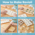 Ravioli Mold with Extra Large 2 1/2 Inch Squares, Makes 10 Italian Raviolis at a Time