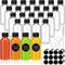 24 Pack 2 oz Shot Bottles with Caps, Mini Reusable Plastic Ginger
