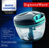SIGNORAWARE Manual Food Processor, Vegetable Chopper - Easy Pull Hand String, Portable Stainless Steel Chopper with