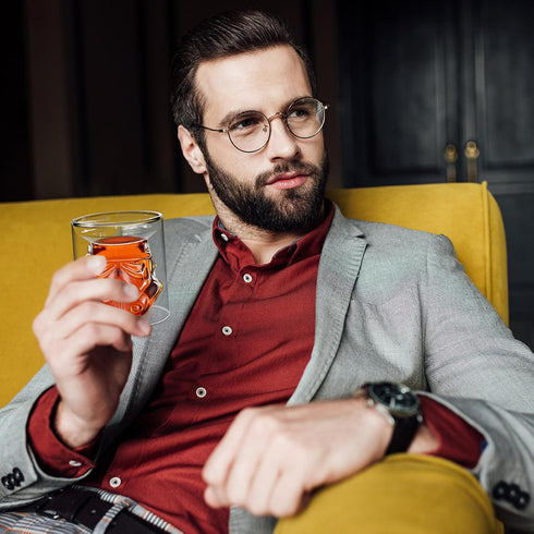 Double Wall Glasses, Whiskey Glasses, Cocktail Glasses, Old Fashioned Rocks Glasses for Drinking Bourbon, Scotch,