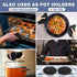 Silicone Trivet Mats, Walfos Heat Resistant Pot Holders Set, 4pcs in 7 Inch & 9 Inch for Hot Pots & Dishes (Black)