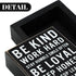 Be Kind Wooden Box Signs - Inspirational Desk Decor with Positive Quotes for Office