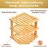 Countertop Umilife Plate Organizer for Cabinet, Bamboo Corner Shelf, Dish & Bread Organizer, Spice Rack, Kitchen
