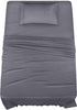 Utopia Bedding Twin Sheet Set, 3 Piece, Soft Microfiber, Grey, Includes 1 Fitted Sheet, 1 Flat Sheet, 1 Pillowcase