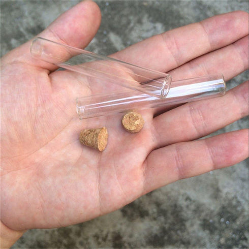 100pcs 5ml Mini Glass Bottles Pendants with Cork Stopper - Small Bottle Decoration Crafts Vials Jars Gift DIY