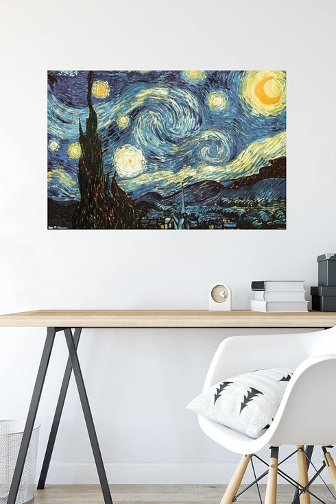 Trends International Wall Poster The Starry Night by Vincent van Gogh, Unframed Version, 22.375" x 34"