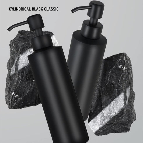 Matte Black Countertop Soap Dispenser, 11.8 oz Lotion Dispenser with Pump for Kitchen and Bathroom