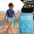 AMOR PRESENT Mesh Baby Beach Bag, Shell Collecting Bag with Shovel Crab-Shaped Adjustable Strap for Holding Shell Sea