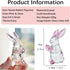 HDCRYSTALGIFTS 3.5 Inch Crystal Rabbit Bunny Figurine, Spring Easter Decorations, Glass Art Animal Paperweight