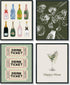 ULEGIE ULEGI Bar Cart Wall Decor, Trendy Retro Champagne Cocktail Cheers Wall Art