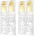 2 Pack 6 Clear Crystal Pockets Large Hanging Shoe Organizer Over The Door Shoe Rack for Closet Door Storage Shoe Holder Hanger, 4 Hooks, White (30'' x 13.8'') by TidyMaster